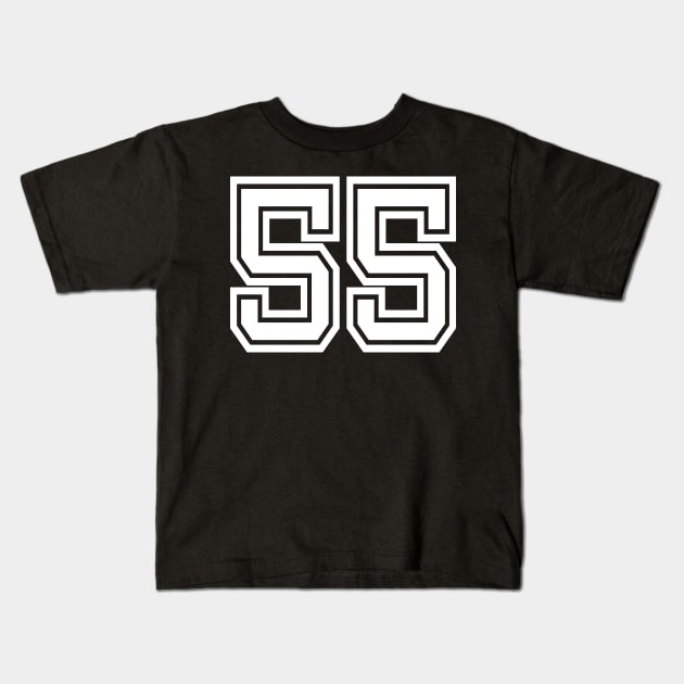 Number 55 for a sports team, group, or community T-Shirt Kids T-Shirt by DariBangAngga